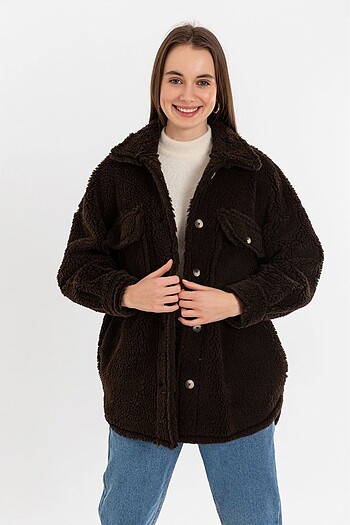 Oversize salaş kadın kaban