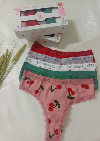 s Beden çeşitli Renk Victoria's Secret 5'li Tanga Seti
