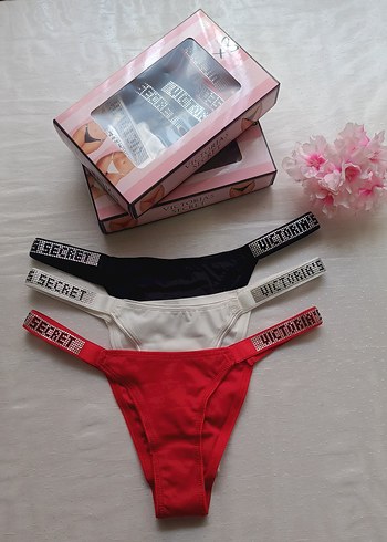 l Beden Victoria's Secret Taşlı Külot Takımı