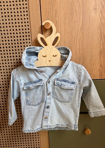 Kapüşonlu Açık Mavi Çocuk Kot Ceket 18-24 - Görsel 2