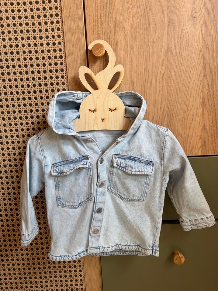 Kapüşonlu Açık Mavi Çocuk Kot Ceket 18-24 - Görsel 2