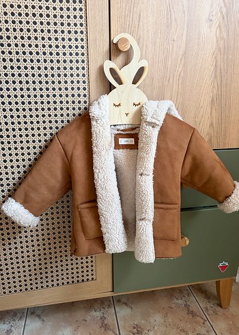 erkek kız Çocuk Süet Kürk Detaylı Bohem Ceket - Görsel 2