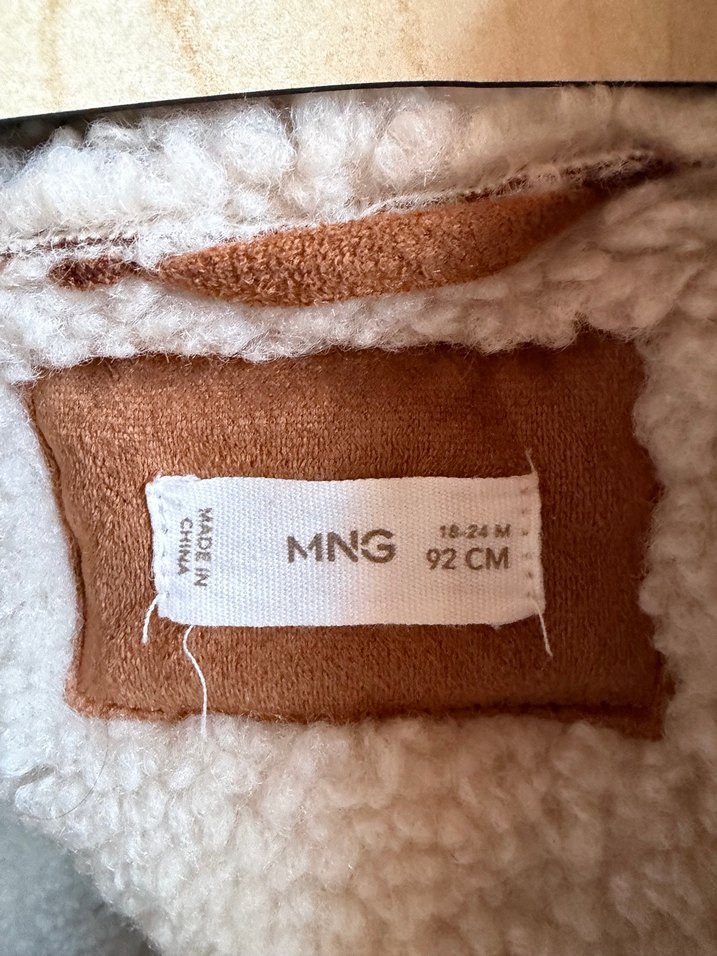 erkek kız Çocuk Süet Kürk Detaylı Bohem Ceket - Görsel 3