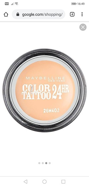 maybelline color tattoo 93 numara krem far 