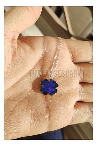 Gümüş his taşı taşı kolye 