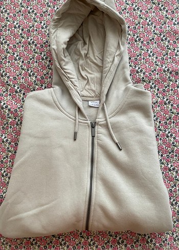 s Beden Gri Kapüşonlu Fermuarlı Erkek Sweatshirt