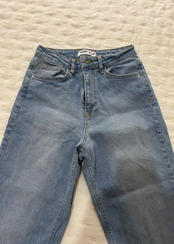 36 Beden mavi Renk Kadın Mavi Denim Normal Boy Pantolon