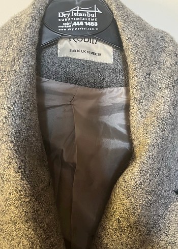 Gri Klasik Kadın Kaban - Görsel 3