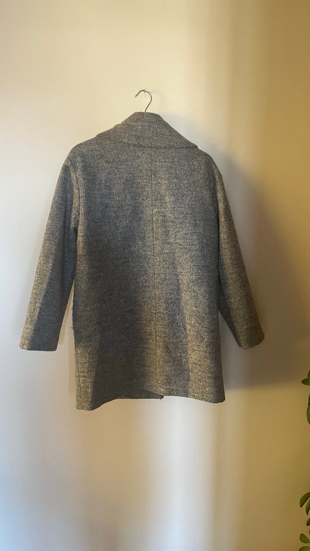 Gri Klasik Kadın Kaban - Görsel 2