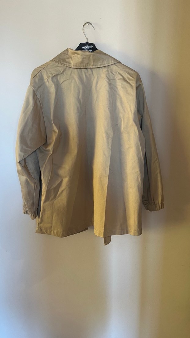 Haki Düğmeli  Kadın Trençkot - Görsel 3