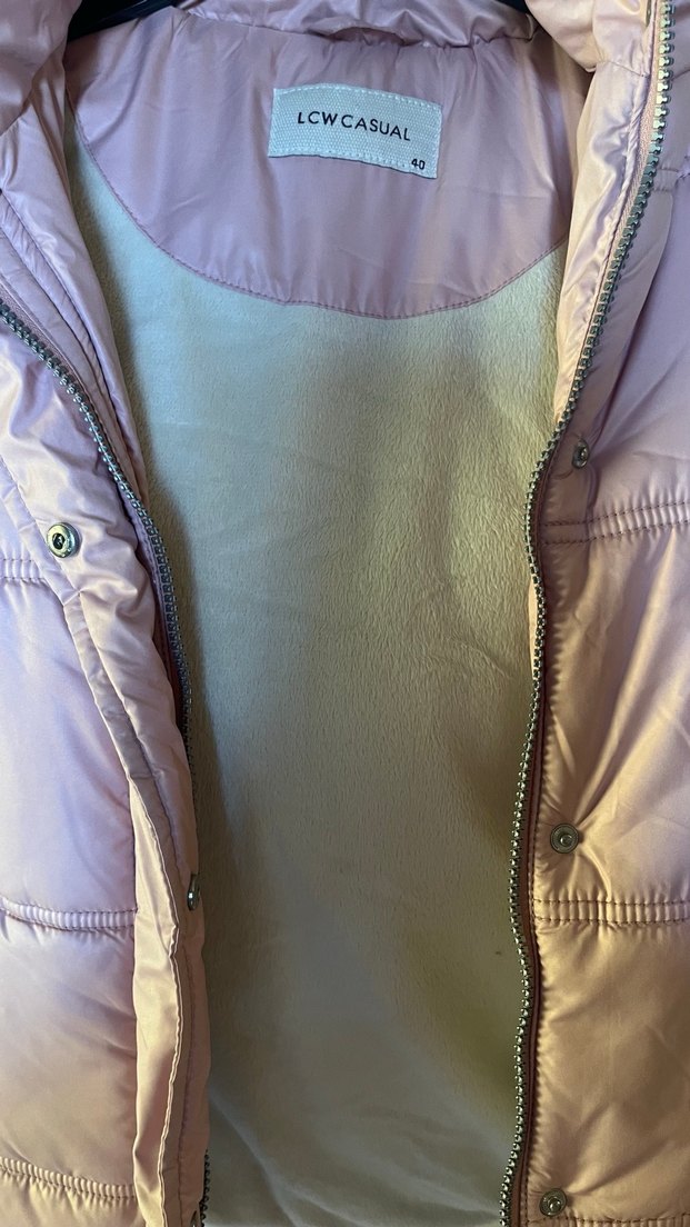 Pembe Kürklü Kolsuz Kadın Yelek - Görsel 3