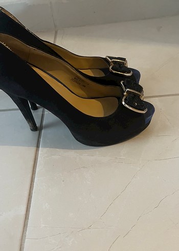 Klasik siyah Topuklu Kadın Ayakkabı - Görsel 4