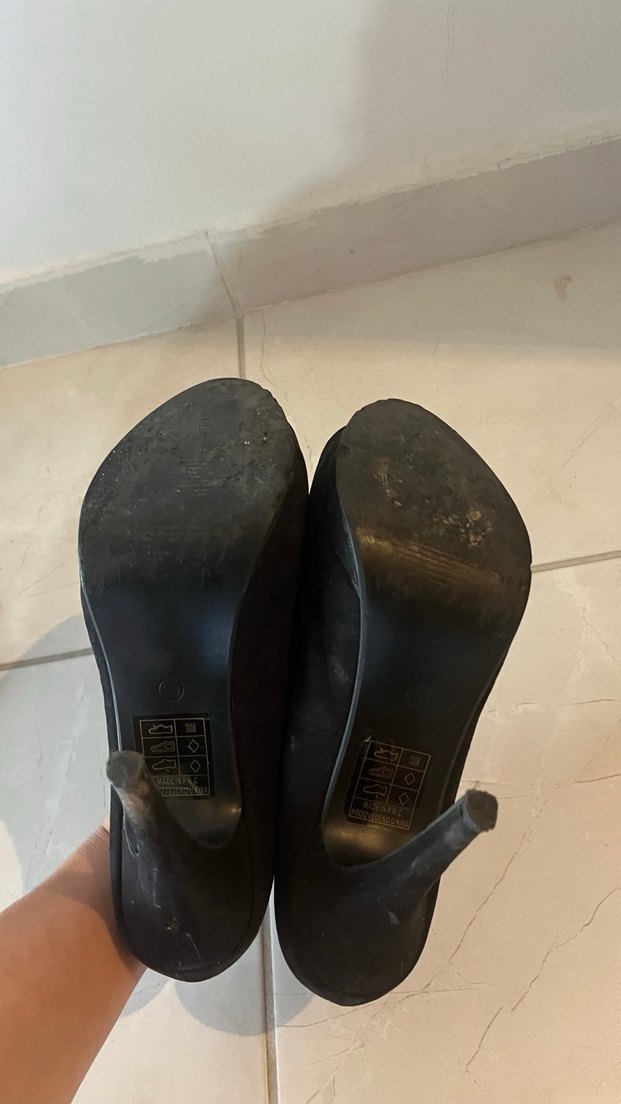 Klasik siyah Topuklu Kadın Ayakkabı - Görsel 3