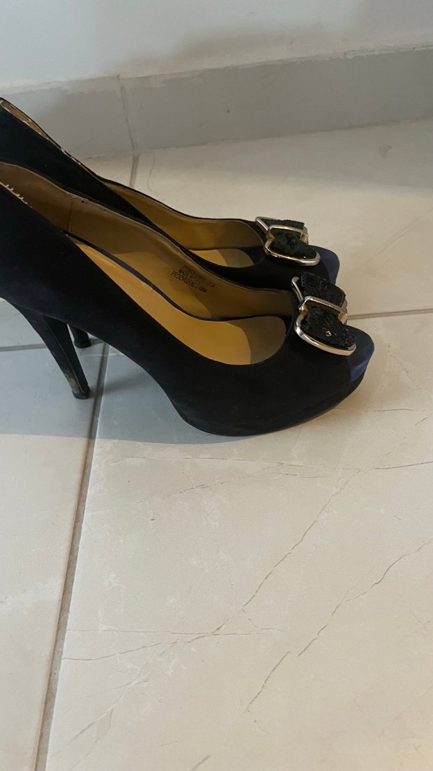 Klasik siyah Topuklu Kadın Ayakkabı - Görsel 4