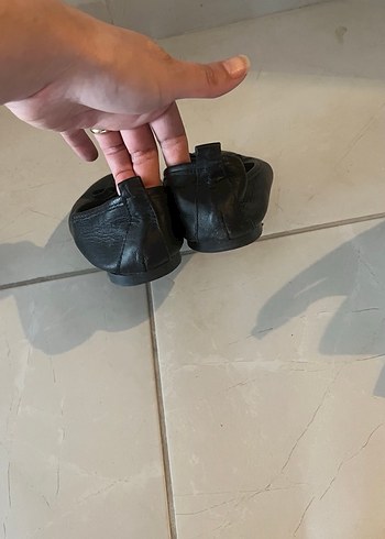 Siyah hakiki deri Kadın Babet - Görsel 3