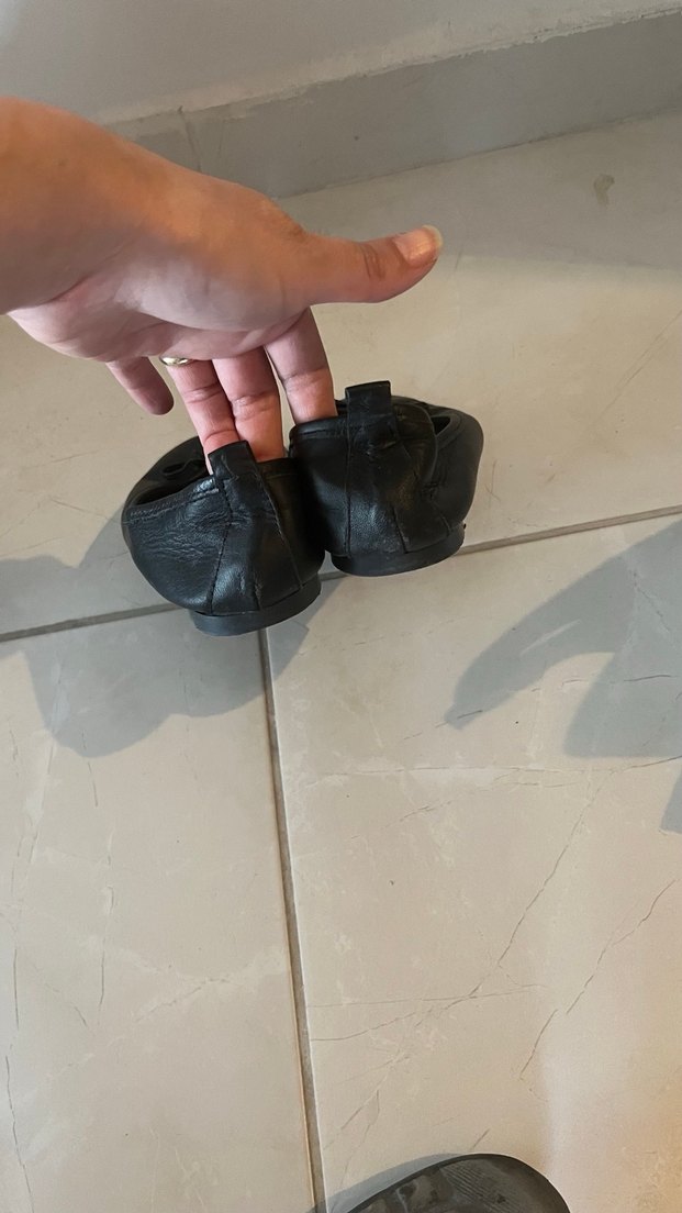 Siyah hakiki deri Kadın Babet - Görsel 3