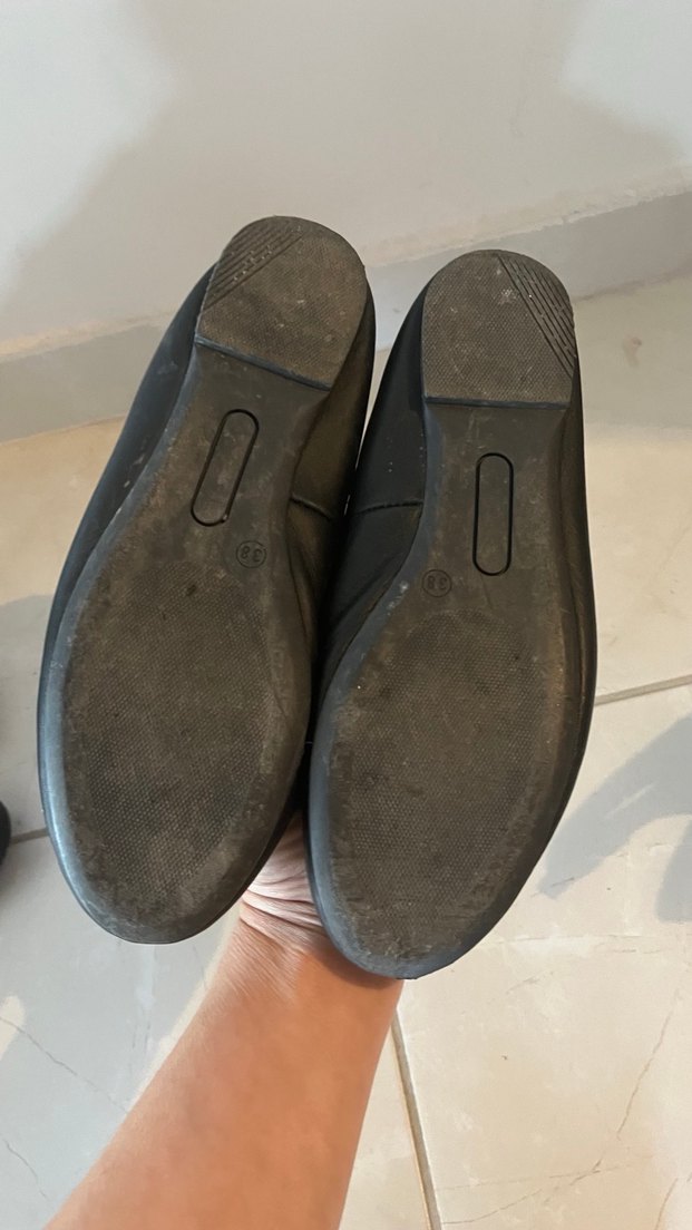 Siyah hakiki deri Kadın Babet - Görsel 2