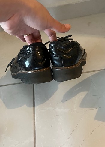 Siyah Rugan  Kadın Oxford Ayakkabı - Görsel 2