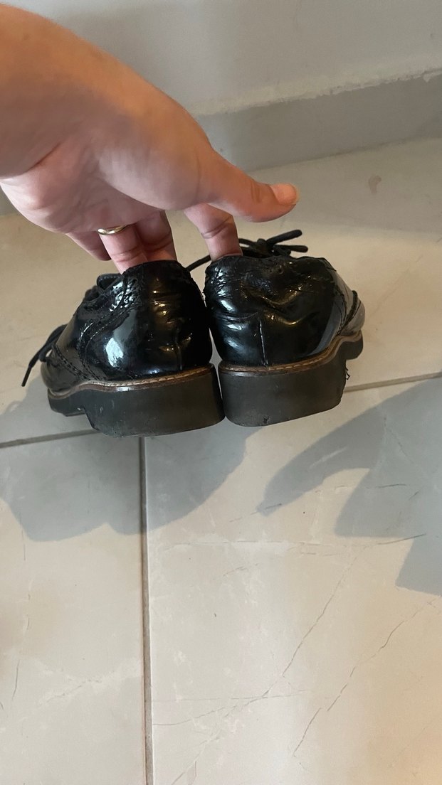 Siyah Rugan  Kadın Oxford Ayakkabı - Görsel 2