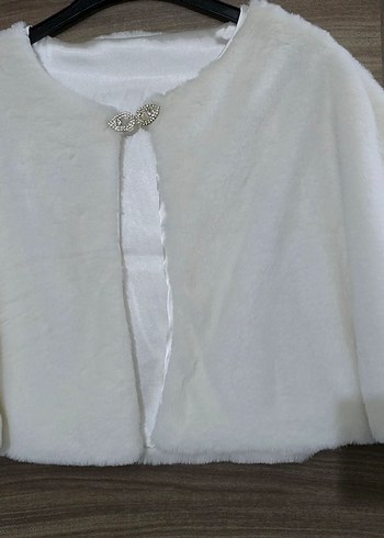 Kadın Beyaz Kürklü Bolero - Görsel 3