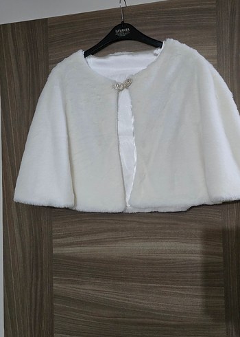 Kadın Beyaz Kürklü Bolero - Görsel 2