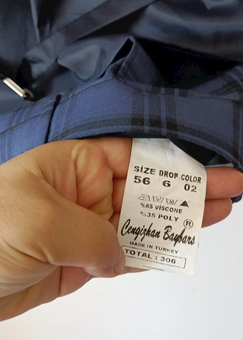 Düğmeli Lacivert Ekose Kolsuz Yelek - Görsel 6