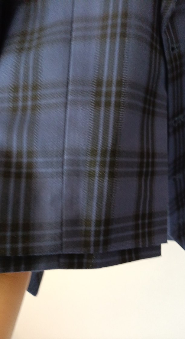 Düğmeli Lacivert Ekose Kolsuz Yelek - Görsel 3