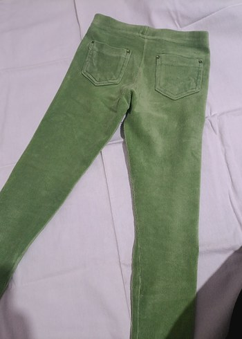 Kız Çocuk Yeşil Süet Tayt - Görsel 7