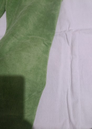 Kız Çocuk Yeşil Süet Tayt - Görsel 4