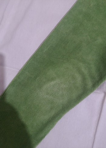 Kız Çocuk Yeşil Süet Tayt - Görsel 2