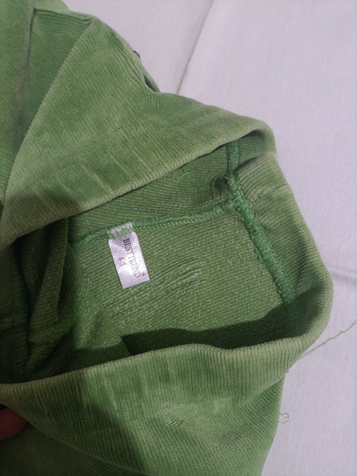 Kız Çocuk Yeşil Süet Tayt - Görsel 5