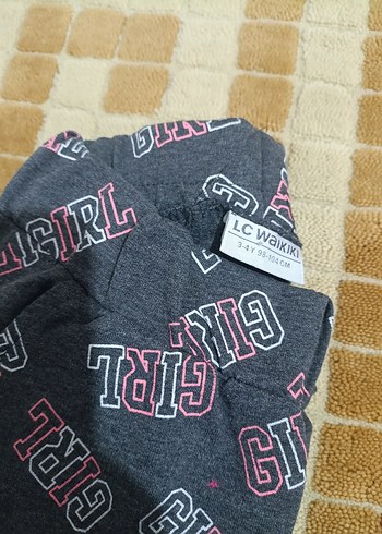 Gri Baskılı Rahat Kesim Kız Pantolonu - Görsel 3