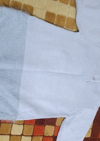 Mavi Nakışlı Kız Çocuk Triko Kazak - Görsel 4