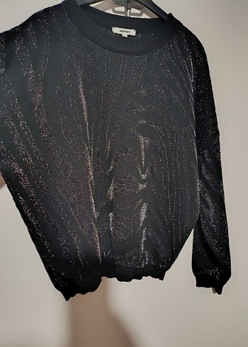 Siyah Kadın Triko Uzun Kollu Kazak - Görsel 3