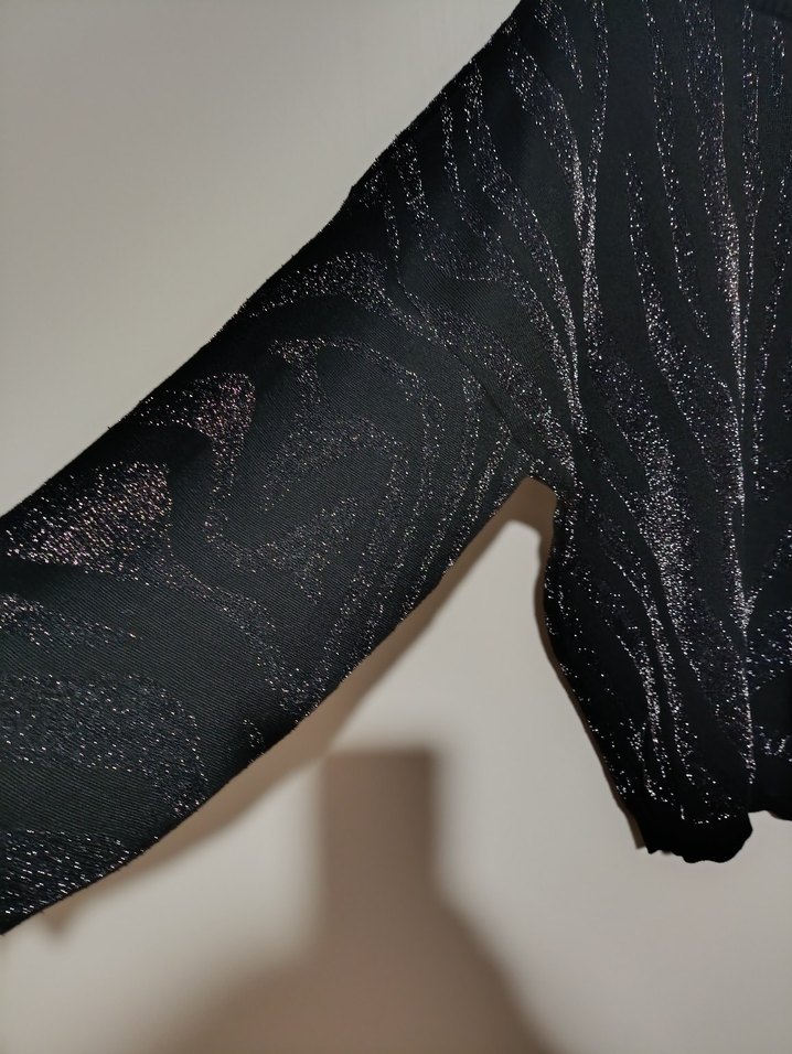 Siyah Kadın Triko Uzun Kollu Kazak - Görsel 2