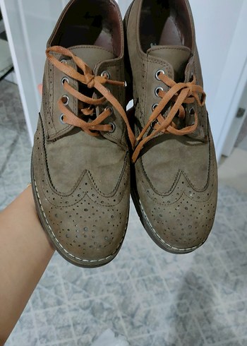 Kahverengi Süet Oxford Ayakkabı - Görsel 2