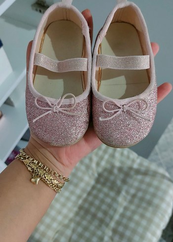 h&m pembe simli bebek babet