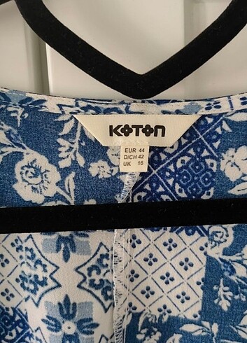 H&M Mavi desenli kimono 
