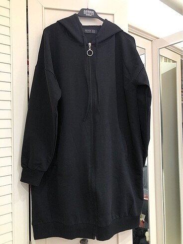 Refka Tesettür Giyim Fermuarlı sweat tunik