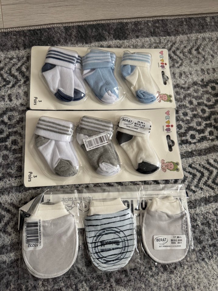 Erkek Bebek Gri Desenli Çorap Seti - Görsel 2