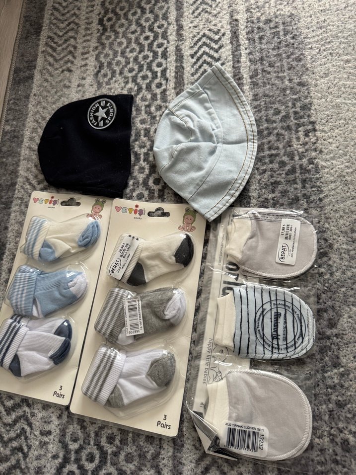 Erkek Bebek Gri Desenli Çorap Seti - Görsel 3