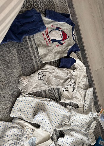 Uzun Kollu Gri Erkek Çocuk hastane çıkışları toplu takımlar - Görsel 2