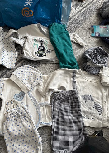 Uzun Kollu Gri Erkek Çocuk hastane çıkışları toplu takımlar - Görsel 6