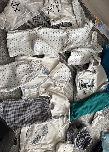 Uzun Kollu Gri Erkek Çocuk hastane çıkışları toplu takımlar - Görsel 3