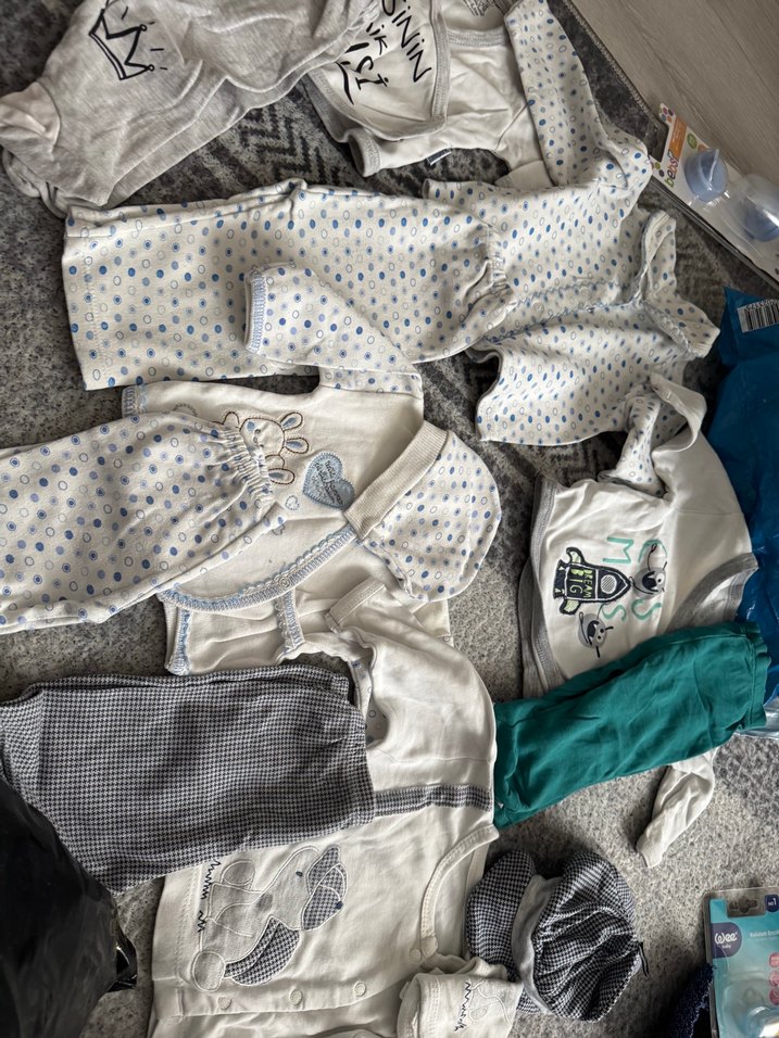 Uzun Kollu Gri Erkek Çocuk hastane çıkışları toplu takımlar - Görsel 3