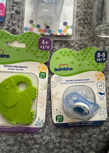 Bebek Biberon Seti biberon emzik diş kaşıyıcı - Görsel 2