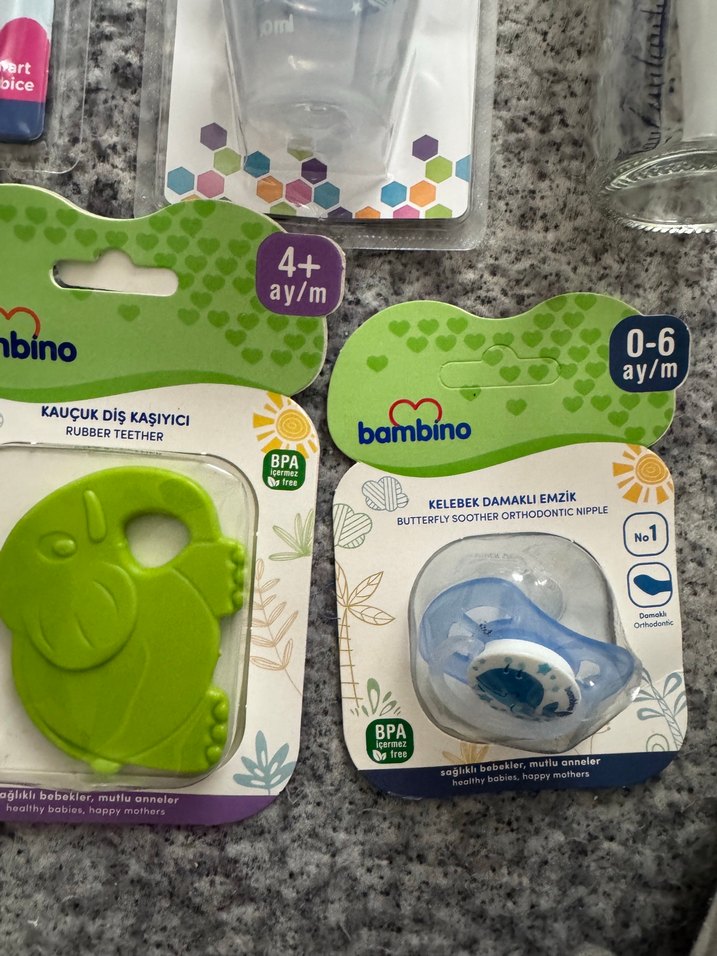 Bebek Biberon Seti biberon emzik diş kaşıyıcı - Görsel 2