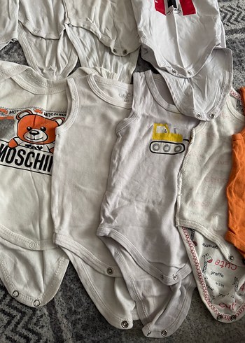 Bebek Erkek Kısa Kollu Fermuarlı Beyaz Body kısa kollu hepsi - Görsel 5