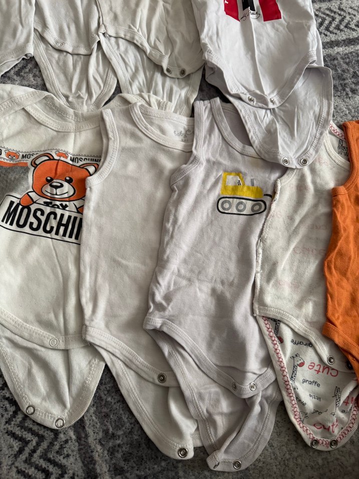 Bebek Erkek Kısa Kollu Fermuarlı Beyaz Body kısa kollu hepsi - Görsel 5