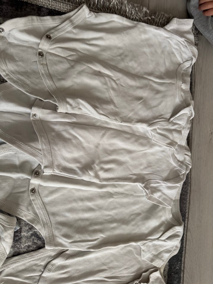 Bebek Erkek Kısa Kollu Fermuarlı Beyaz Body kısa kollu hepsi - Görsel 2